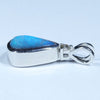 Australian Boulder Opal and Diamond Silver Pendant with Silver Chain (10mm x 7mm)  Code - Y366