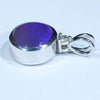 Lightning Ridge Solid Opal and Diamond Silver Pendant with Silver Chain (10.5 mm x 8mm) Code - Y391