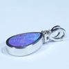 Australian Boulder Opal and Diamond Silver Pendant with Silver Chain (11mm x 7.5mm)  Code - Y390