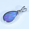 Sterling Silver - Solid Queensland Boulder Opal - Natural Diamond