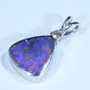 Sterling Silver - Solid Queensland Boulder Opal - Natural Diamond