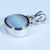 Australian Boulder Opal and Diamond Silver Pendant with Silver Chain (9mm x 8mm)  Code - Y399