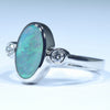 10k Gold - Solid Coober Pedy Opal - Natural Diamonds