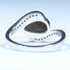 Australian Boulder Opal and Diamond White Gold Ring - Size 7.25 US Code T94