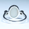 Coober Pedy Soild Opal and Diamond White Gold Ring - Size 7.25 US Code - T95