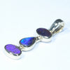 Natural Solid Australian Boulder Opal Gold Pendant (6mm x 4mm) Code - Z79