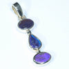 Natural Solid Australian Boulder Opal Gold Pendant (6mm x 4mm) Code - Z79