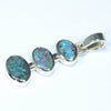 Natural Solid Australian Boulder Opal Gold Pendant (7mm x 4.5mm) Code - Z78