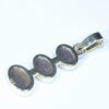 Natural Solid Australian Boulder Opal Gold Pendant (7mm x 4.5mm) Code - Z78