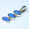 Natural Solid Australian Boulder Opal Gold Pendant (6mm x 4mm) Code - Z77