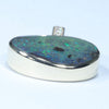 Natural Australian Boulder Opal and Diamond Gold Pendant (15.5mm x 11mm) Code - Z81