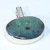 Natural Australian Boulder Opal and Diamond Gold Pendant (15.5mm x 11mm) Code - Z81