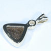 Natural Australian Boulder Opal and Diamond Gold Pendant (9.5mm x 8mm) Code - Z83