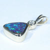 Natural Australian Boulder Opal and Diamond Gold Pendant (9.5mm x 8mm) Code - Z83