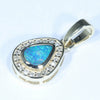 10k Gold - Solid Queensland Boulder Opal - Natural Diamonds