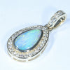 10k Gold - Solid Queensland Boulder Opal - Natural Diamonds
