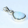 Natural Australian Boulder Opal and Diamond Gold Pendant (9mm x 8mm) Code - Z73