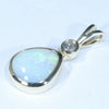 10k Gold - Solid Queensland Boulder Opal - Natural Diamond