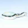 Lightning Ridge Solid Opal and Diamond Gold Pendant (10.5mm x 11mm) Code - Z70