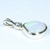 Lightning Ridge Solid Opal and Diamond Gold Pendant (10.5mm x 11mm) Code - Z70