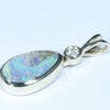 10k Gold - Solid Queensland Boulder Opal - Natural Diamond
