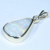 10k Gold - Solid Coober Pedy White Opal - Natural Diamond