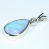 Natural Australian Boulder Opal and Diamond Gold Pendant (13mm x 9mm) Code - Z67
