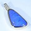 Natural Australian Boulder Opal and Diamond Gold Pendant (19.5mm x 11mm) Code - Z68