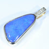 10k Gold - Solid Queensland Boulder Opal - Natural Diamonds