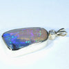 10k Gold - Solid Queensland Boulder Opal - Natural Diamond