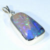 Natural Australian Boulder Opal and Diamond Gold Pendant (21mm x 13mm) Code - Z65