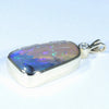 10k Gold - Solid Queensland Boulder Opal - Natural Diamond