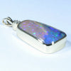 Natural Australian Boulder Opal and Diamond Gold Pendant (21mm x 13mm) Code - Z65