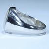 Coober Pedy Solid Opal Mens Silver Ring - Size 9.25 Code - MR77