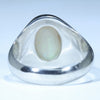 Coober Pedy Solid Opal Mens Silver Ring - Size 9.25 Code - MR77