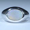 Natural Australian Coober Pedy Crystal Opal Men's Ring