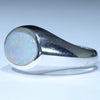 Coober Pedy Crystal Opal Mens Silver Ring - Size 13 Code - MR78