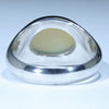 Coober Pedy Crystal Opal Mens Silver Ring - Size 13 Code - MR78