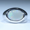 Natural Australian Coober Pedy Opal Men's Silver Ring