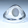 Coober Pedy Solid Opal Mens Silver Ring - Size 9.75 Code - MR81