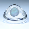 Coober Pedy Solid Opal Mens Silver Ring - Size 11 Code - MM64