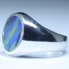 Natural Boulder Opal Mens Silver Ring - Size 12.75 Code - MR80