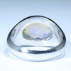Lighting Ridge Crystal Opal Mens Silver Ring - Size 11 Code MR79
