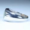 Coober Pedy Solid Opal Mens Silver Ring - Size 11 Code - MR68