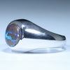 Natural Boulder Opal Matrix Mens Silver Ring - Size 9.25 Code - MR71