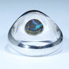 Natural Boulder Opal Matrix Mens Silver Ring - Size 9.25 Code - MR71