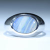 Natural Australian Boulder Opal Silver Men's Ring  