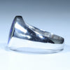 Lighting Ridge Dark Crystal Opal Mens Silver Ring - Size 10 Code MR75