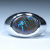 Natural Australian Boulder Opal Matrix Silver Pendant