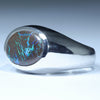 Natural Boulder Opal Matrix Mens Silver Ring - Size 11.75 Code - MR84